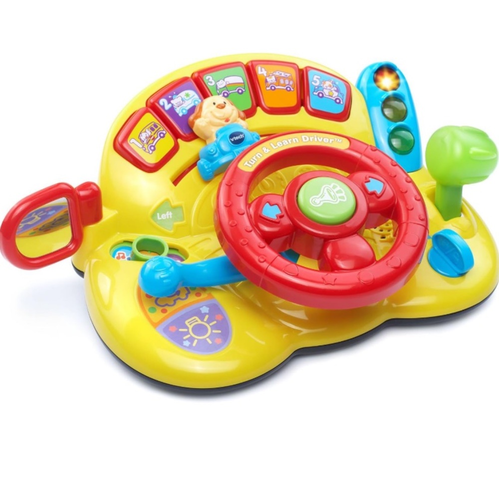 Interactive Steering Wheel Toy - Red, Yellow, and Green